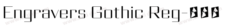 Engravers Gothic Reg字体转换
